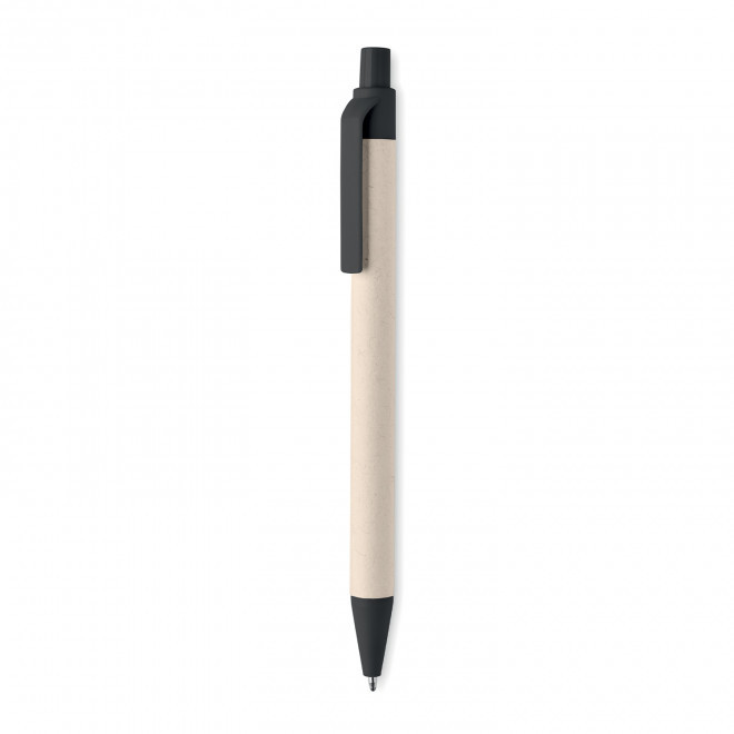 STYLO EN CARTON DE LAIT PERSONNALISABLE 'AMOSIS MILK' - noir