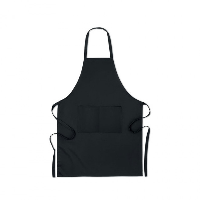 TABLIER PERSONNALISÉ EN COTON BIO 'TIDU' - noir