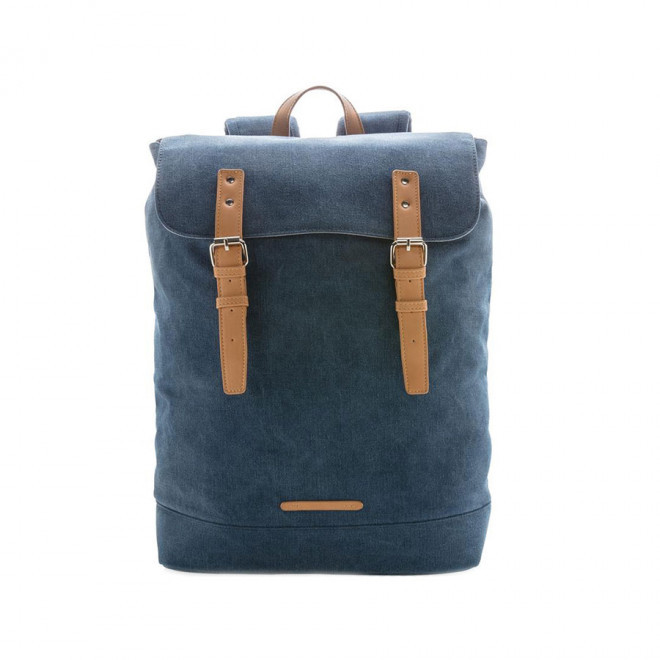SAC À DOS ORDINATEUR PERSONNALISABLE EN TOILE 'CALVERTON' - bleu