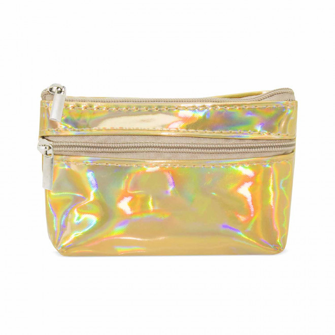 PORTE MONNAIE HOLOGRAPHIQUE PERSONNALISABLE 'BRITNEY' - doré