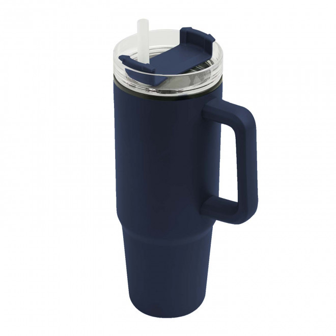 MUG ISOTHERME 900ML PERSONNALISABLE 'MUGLYT' - bleu marine