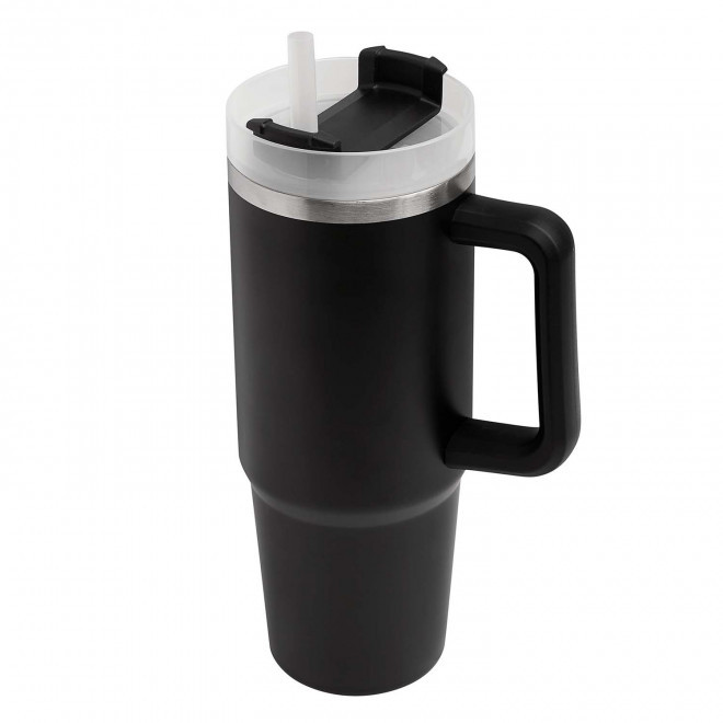 MUG ISOTHERME 900ML PERSONNALISABLE 'MUGLOT' - noir