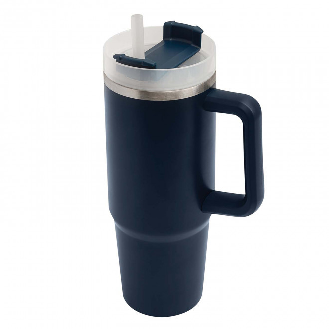 MUG ISOTHERME 900ML PERSONNALISABLE 'MUGLOT' - bleu marine