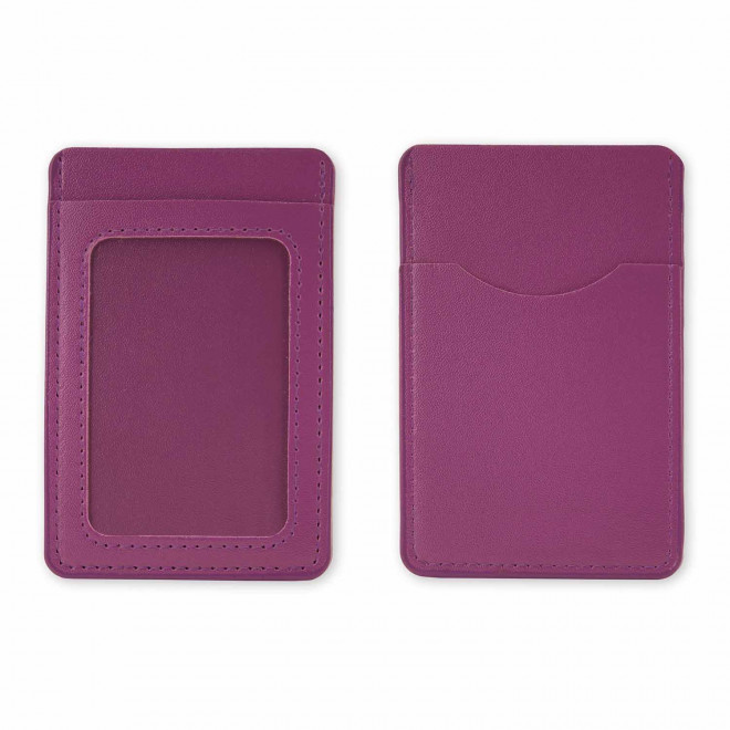PORTE CARTE EN PU PERSONNALISABLE 'MALTICO' - violet