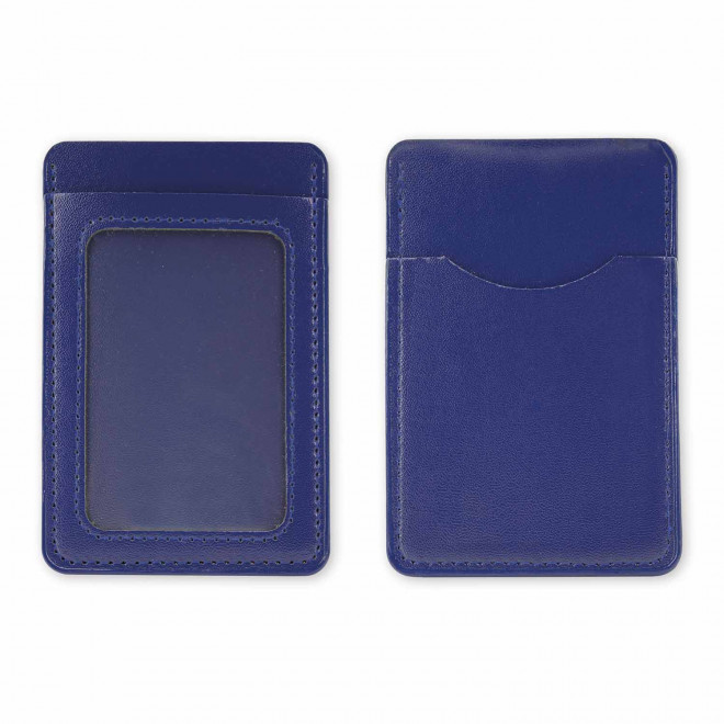 PORTE CARTE EN PU PERSONNALISABLE 'MALTICO' - bleu