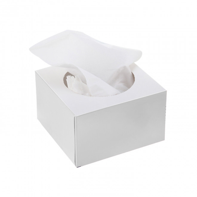 BOITE DE MOUCHOIRS PUBLICITAIRE 'TCHOUMA' - demi cube