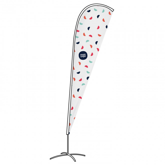 TOILE DE REMPLACEMENT PERSONNALISABLE ORIFLAMME 'TOLEN' - 390 x 120 cm (XL)