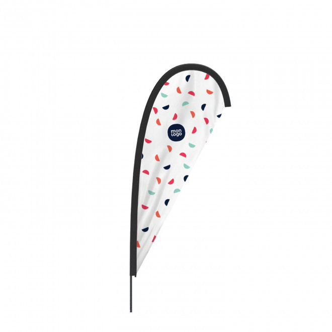 DRAPEAU PUBLICITAIRE ORIFLAMME GOUTTE VOILE + MÂT 'TOLEN' - 70x180cm