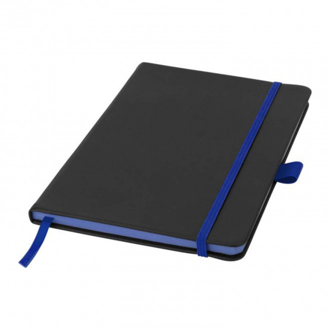 CARNET A5 PERSONNALISABLE EN PU 'LEVENTO COLOR' - bleu