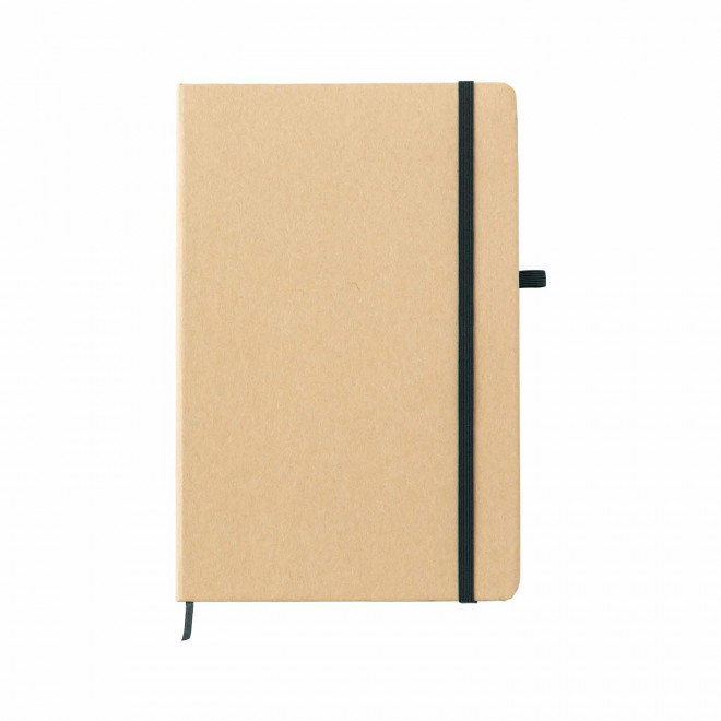 CARNET PERSONNALISÉ A5 EN PAPIER DE PIERRE 'PAPERAS' - noir