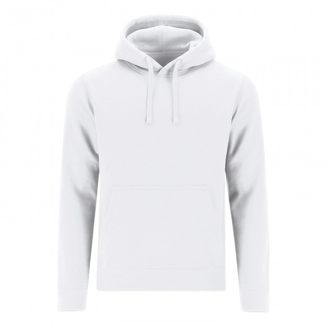SWEAT-SHIRT MIXTE CAPUCHE PERSONNALISABLE 'MORALIE 2.0' - blanc