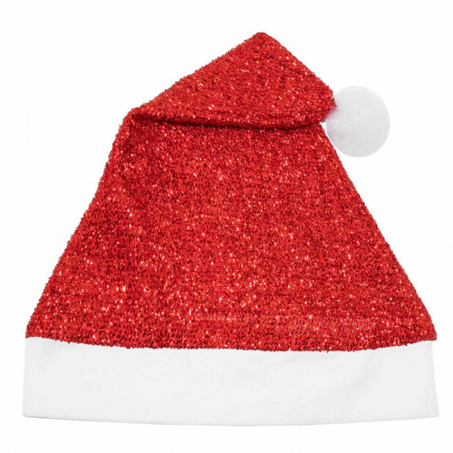 BONNET DE NOEL PAILLETE PERSONNALISABLE 'BRILLA' - rouge