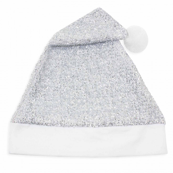 BONNET DE NOEL PAILLETE PERSONNALISABLE 'BRILLA' - argent
