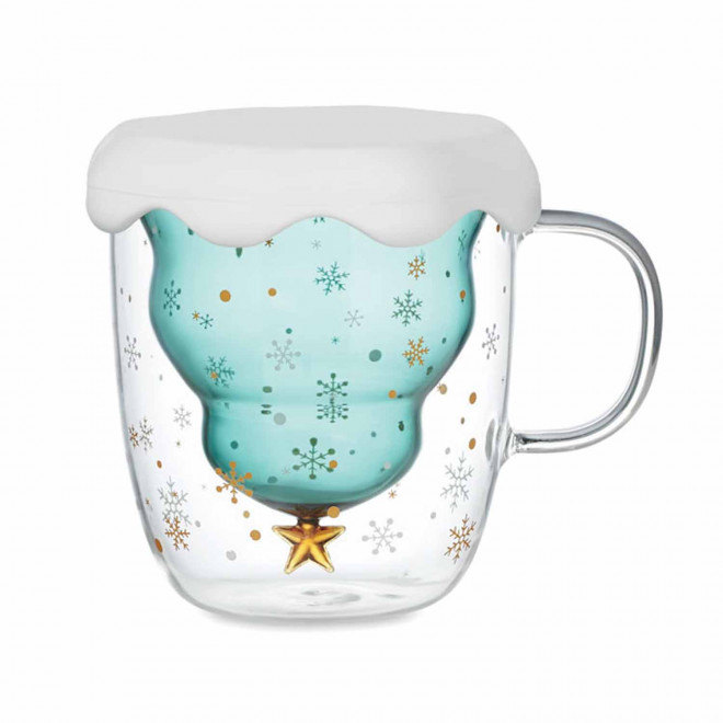 TASSE DOUBLE PAROI SAPIN PERSONNALISABLE 'ABBY' - vert