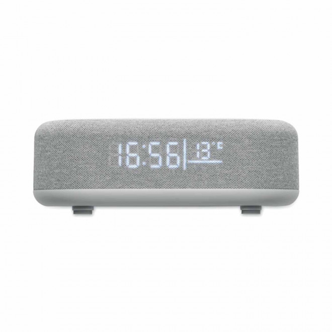 REVEIL ET CHARGEUR PERSONNALISABLE 15W EN ABS 'TIVEIL' - gris