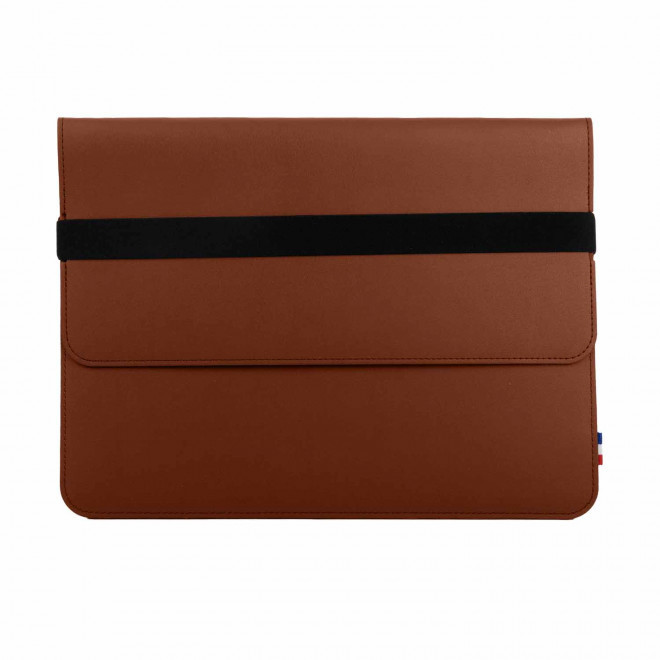 POCHETTE ORDINATEUR PERSONNALISABLE MIF EN CUIR 'MARION' - terracotta