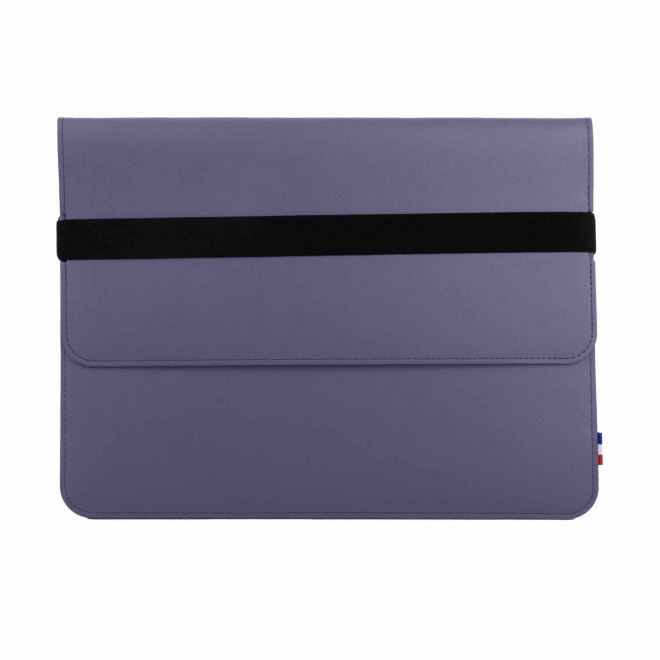 POCHETTE ORDINATEUR PERSONNALISABLE MIF EN CUIR 'MARION' - lilas