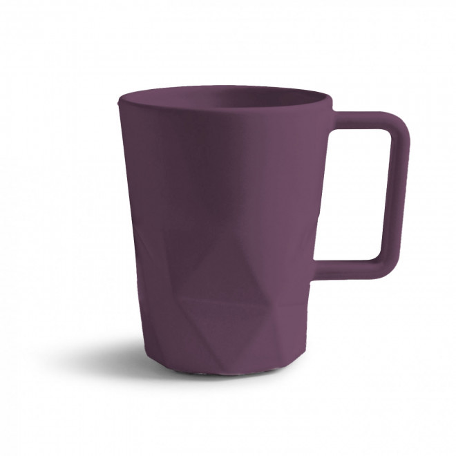 MUG CERAMIQUE PERSONNALISABLE EUROPE 320 ML 'CELESTA' - prune mat