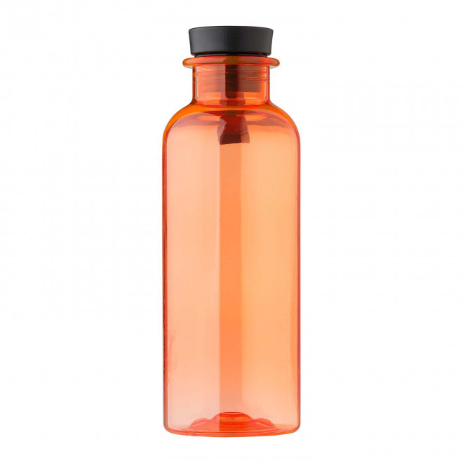 BOUTEILLE PERSONNALISEE 500 ML EN RPET ET BAMBOU 'POWI' - orange