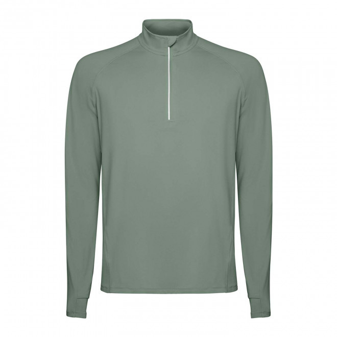 SWEAT DEMI-ZIP RESPIRANT HOMME PERSONNALISABLE 'ESTAMBUL' - vert pâle