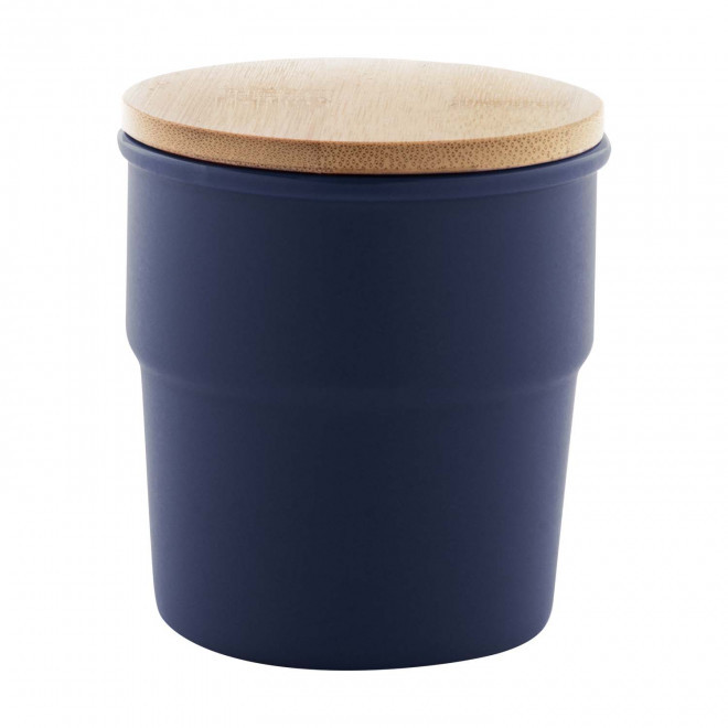 MUG CERAMIQUE 240ML BAMBOU PERSONNALISABLE 'STAS' - bleu foncé