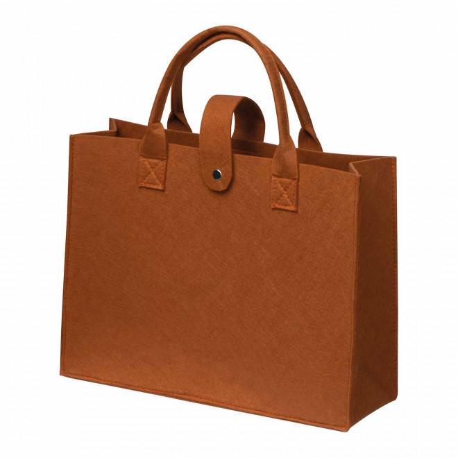 SAC PERSONNALISE EN FEUTRINE RPET 'CANDICE' - marron