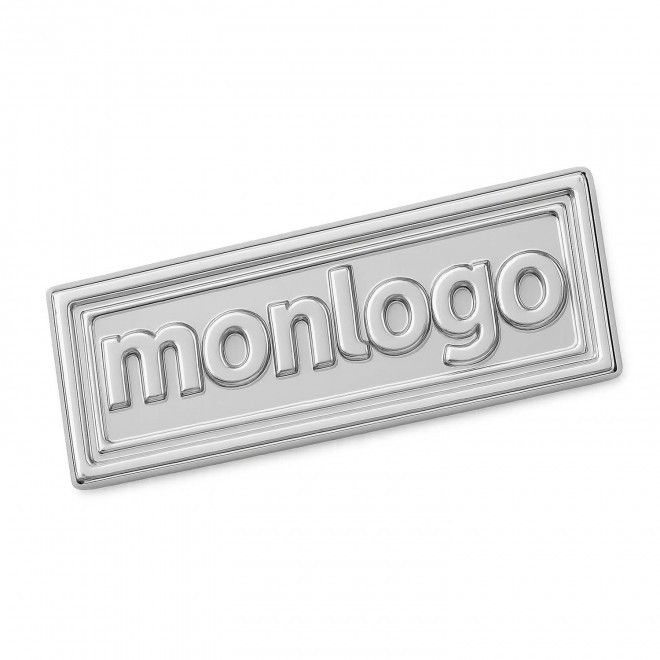 PINS PERSONNALISABLE A LA FORME EMAIL 'PINZ SILVER' - 3,5 cm