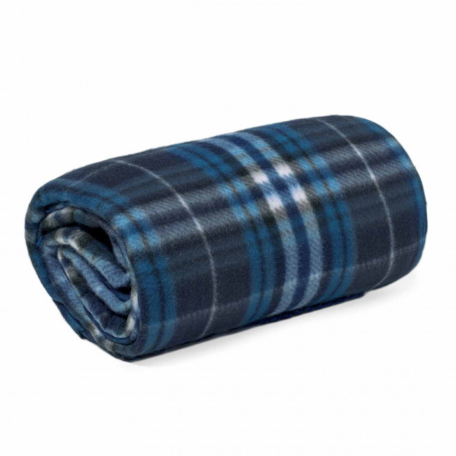PLAID POLAIRE PERSONNALISABLE RPET 'DUNKELD' 200GR/M² - bleu