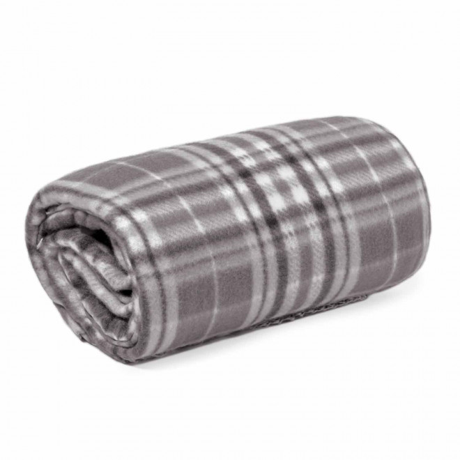 PLAID POLAIRE PERSONNALISABLE RPET 'DUNKELD' 200GR/M² - gris