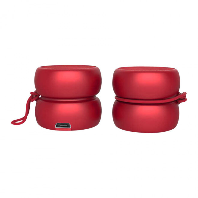 ENCEINTE DUO BLUETOOTH® PERSONNALISÉE XOOPAR® 'YOYO STEREO' - rouge
