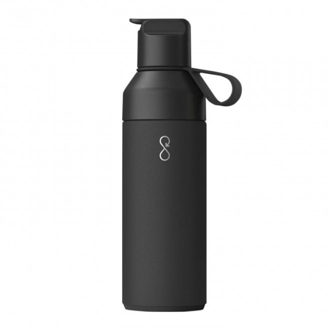 BOUTEILLE ISOTHERME 500 ML PERSONNALISABLE 'OCEAN GO' - noir