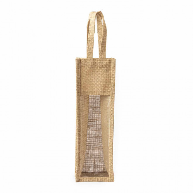 SAC BOUTEILLE EN JUTE PERSONNALISE 'NONYM' - naturel