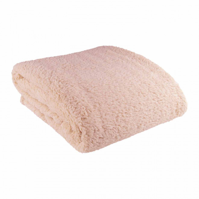 PLAID FLUFFY PERSONNALISABLE 'VERBIER' 240GR/M² - beige
