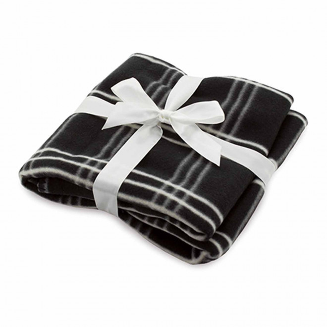 PLAID POLAIRE PERSONNALISABLE 'CHOYU' - noir