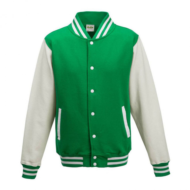 VESTE PERSONNALISÉE SWEAT 'PITCHER' - vert/blanc