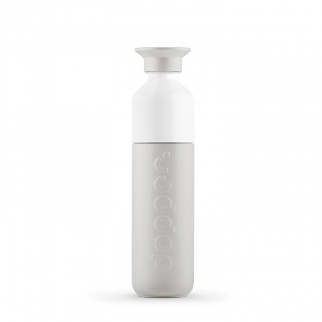 BOUTEILLE EN MÉTAL PERSONNALISÉE DOPPER® 350ML 'LOSTRI' - gris clair