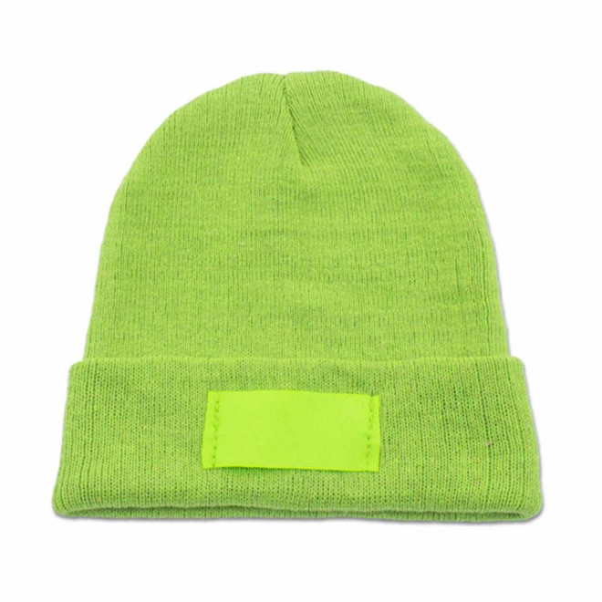 BONNET POLYESTER AVEC ETIQUETTE PERSONNALISABLE 'PENZO' - vert anis