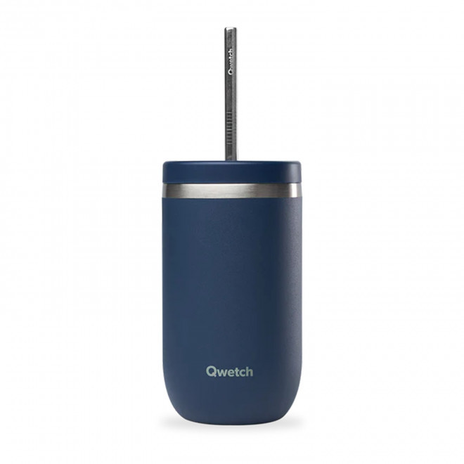 MUG ISOTHERME 470ML PERSONNALISE 'COLD CUP' - bleu marine