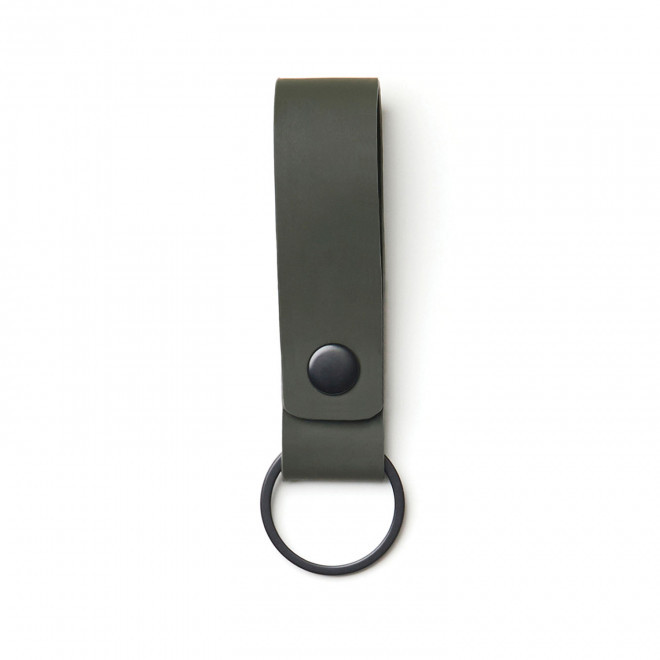 PORTE-CLES PERSONNALISABLE EN PU 'PASSEPARTOUT' - vert olive