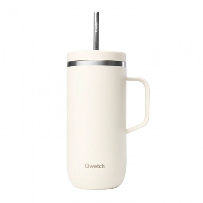 MUG ISOTHERME 600ML PERSONNALISE 'COLD CUP POIGNEE' - sable