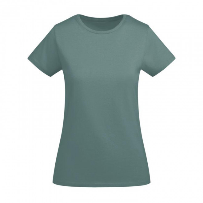 TEE-SHIRT FEMME COULEUR BIO PERSONNALISABLE 'BREDA' - bleu gris