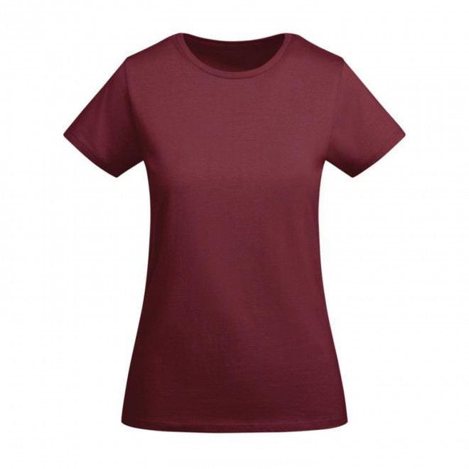 TEE-SHIRT FEMME COULEUR BIO PERSONNALISABLE 'BREDA' - bordeaux