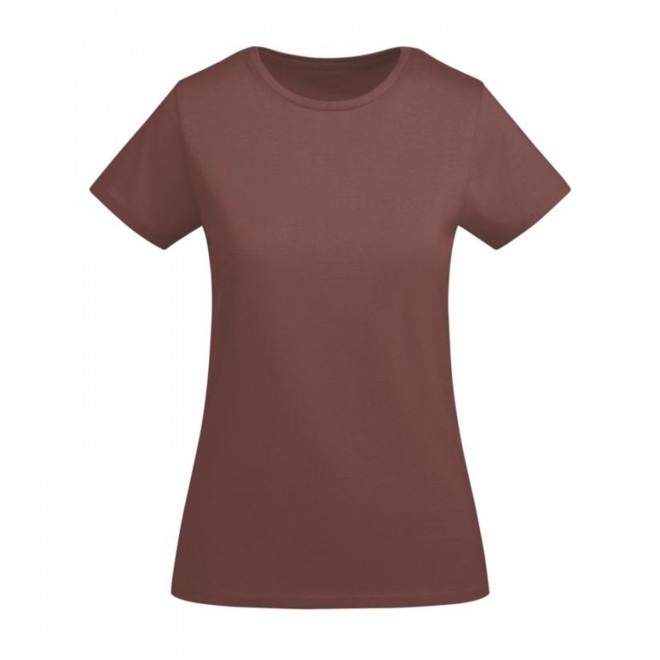 TEE-SHIRT FEMME COULEUR BIO PERSONNALISABLE 'BREDA' - marron clair