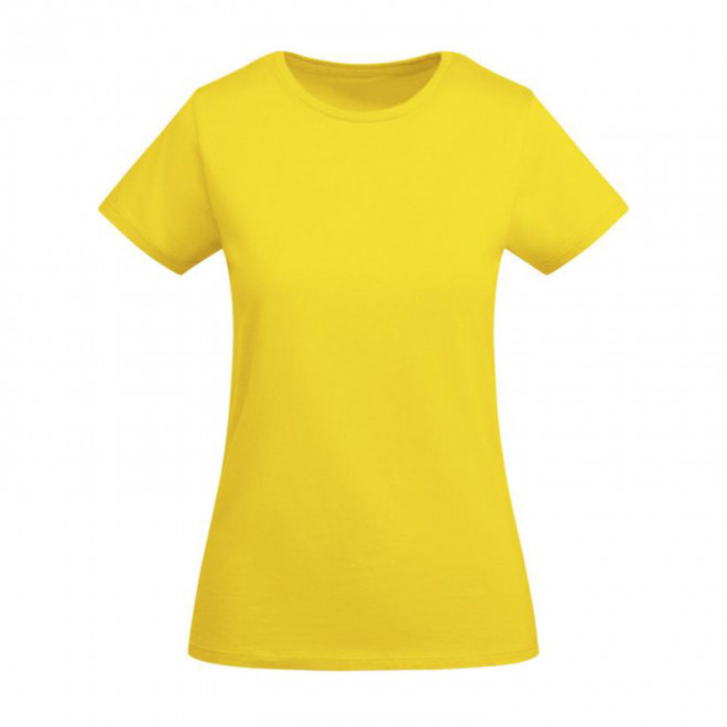 TEE-SHIRT FEMME COULEUR BIO PERSONNALISABLE 'BREDA' - jaune