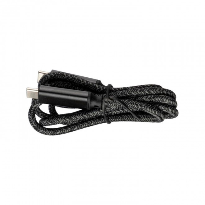 CABLE DE CHARGE PERSONNALISE EN NYLON 65W 'SPOODY' - noir