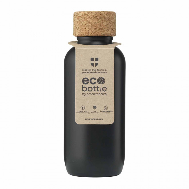 BOUTEILLE PERSONNALISABLE EN BIODECHETS 650ML 'KAKTOO' - noir