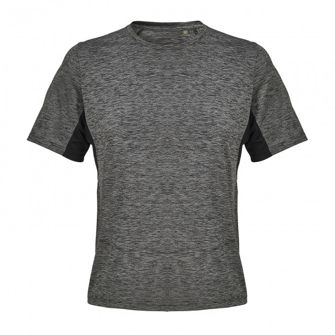 TEE-SHIRT DE SPORT MIXTE PERSONNALISABLE 'STORM' - noir chiné