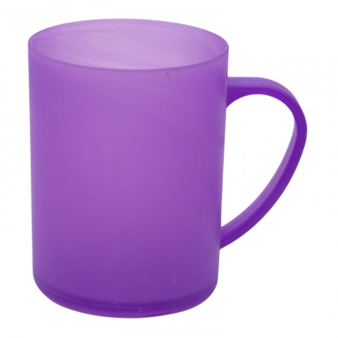 MUG PUBLICITAIRE EN POLYPROPYLENE 'CUP MUG 25' - transparent givré violet