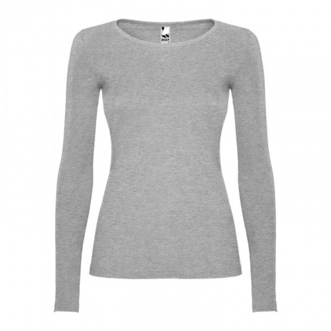TEE-SHIRT FEMME ML COULEUR PERSONNALISABLE 'EXTREME' - gris chiné