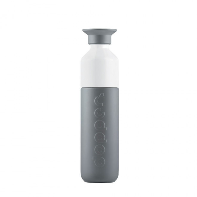 BOUTEILLE EN MÉTAL PERSONNALISÉE DOPPER® 350ML 'LOSTRI' - gris